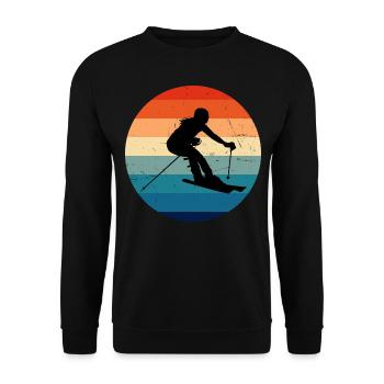 Freestyle Skifahrer Ski Skifahrer Skiing - Unisex Pullover - Schwarz - Vorne - Alina (178cm) & Michal (187cm)