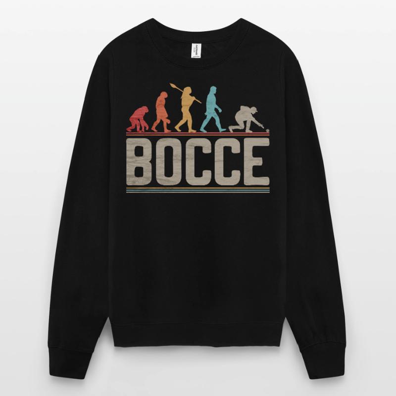 Bocce Evolution Evolution des Bocce Spielers Unisex Pullover