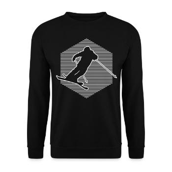 Damen Ski Freestyle Slopestyle Ski Jumping - Unisex Pullover - Schwarz - Vorne - Alina (178cm) & Michal (187cm)