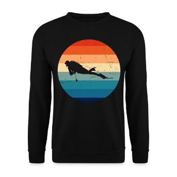 Plongeur de plongée Plongeur Plongeur Femmes - Sweat-shirt Unisexe - noir - Devant - Alina (178cm) & Michal (187cm)