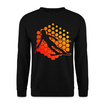 Ski Ski Hommes Skieurs Sports d’hiver - Sweat-shirt Unisexe - noir - Devant - Alina (178cm) & Michal (187cm)
