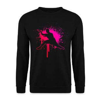 Kungfu Hommes Wushu Kung Fu Arts Martiaux Femmes - Sweat-shirt Unisexe - noir - Devant - Alina (178cm) & Michal (187cm)