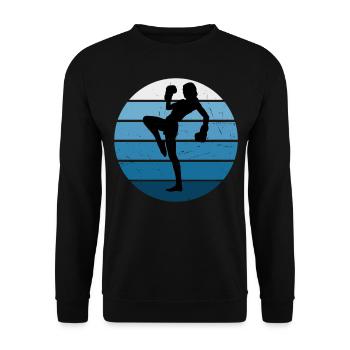 Boxe Kickboxing Kickboxing Hommes - Sweat-shirt Unisexe - noir - Devant - Alina (178cm) & Michal (187cm)