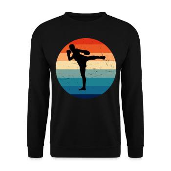 Thai Boxing Men Thai Boxer Women Thaibox - Unisex Sweatshirt - black - Front - Alina (178cm) & Michal (187cm)