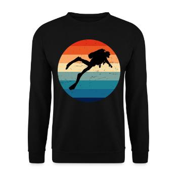 Plongée Hommes Plongée Libre Femmes Plongée sous-marine - Sweat-shirt Unisexe - noir - Devant - Alina (178cm) & Michal (187cm)