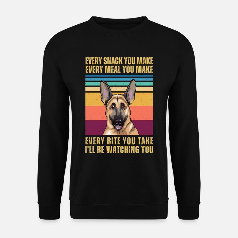 Watching German Shepherd - Unisex Sweatshirt - black