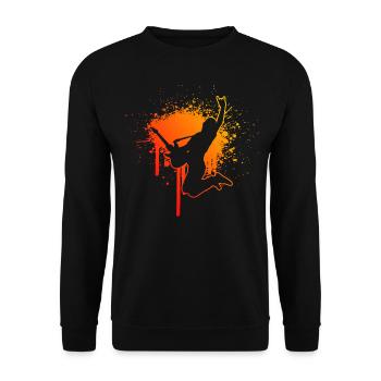 akustische gitarre electronic guitar classical gui - Unisex Pullover - Schwarz - Vorne - Alina (178cm) & Michal (187cm)