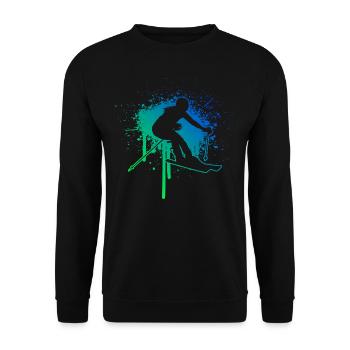 Hommes Femmes Ski acrobatique - Sweat-shirt Unisexe - noir - Devant - Alina (178cm) & Michal (187cm)