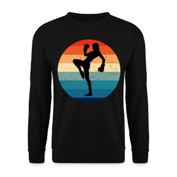 Women's Kickboxing Kickboxing Kickboxer Boxing - Unisex Sweatshirt - black - Front - Alina (178cm) & Michal (187cm)