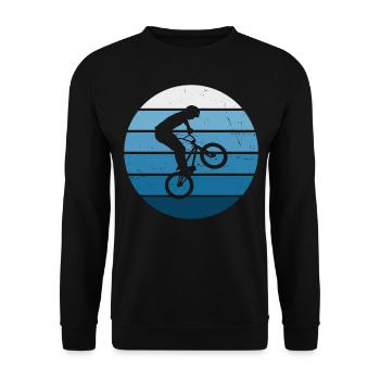 ladies bmx bike cycling bmx young bike - Unisex Sweatshirt - black - Front - Alina (178cm) & Michal (187cm)