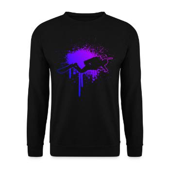 Plongée Plongeuse Femme Plongeuse Libre Plongée sous-marine - Sweat-shirt Unisexe - noir - Devant - Alina (178cm) & Michal (187cm)