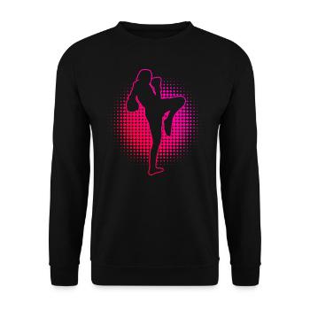 Thai Boxing Thai Boxers Men's Muay Thai Thai Boxing - Unisex Sweatshirt - black - Front - Alina (178cm) & Michal (187cm)