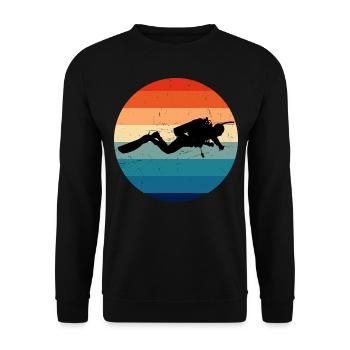 Free Dive Diving Women Scuba Diver Diving - Unisex Sweatshirt - black - Front - Alina (178cm) & Michal (187cm)