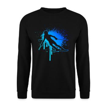 Ski Freestyle Skieur Ski Cascade - Sweat-shirt Unisexe - noir - Devant - Alina (178cm) & Michal (187cm)