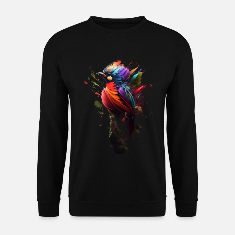 Einzigartiger Fantasy-Vogel - Unisex Pullover - Schwarz