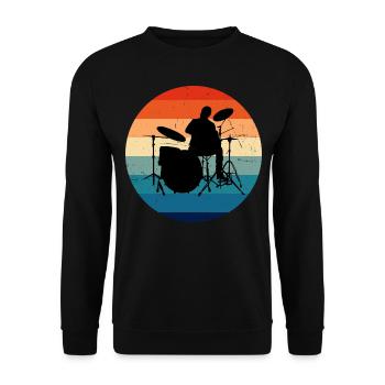 Percussionist Drummer Drums Playing Drums - Unisex Sweatshirt - black - Front - Alina (178cm) & Michal (187cm)