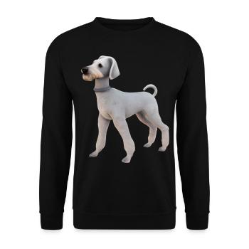 Bedlington Terrier - Unisex Pullover - Schwarz - Vorne - Alina (178cm) & Michal (187cm)