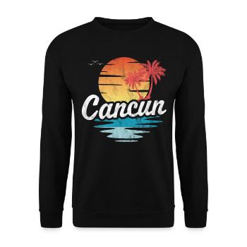 Cancun - Unisex Pullover - Schwarz - Vorne - Alina (178cm) & Michal (187cm)