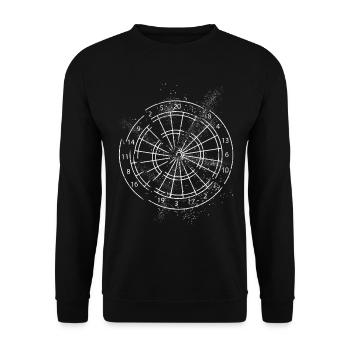 Fléchettes, jeu de fléchettes, jeu de fléchettes, fléchettes, joueurs de fléchettes - Sweat-shirt Unisexe - noir - Devant - Alina (178cm) & Michal (187cm)