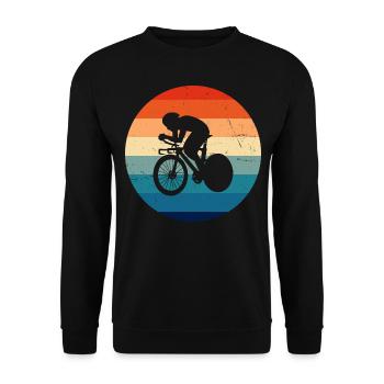 Rennradfahrer Rennradfahren Rennrad Damen - Unisex Pullover - Schwarz - Vorne - Alina (178cm) & Michal (187cm)