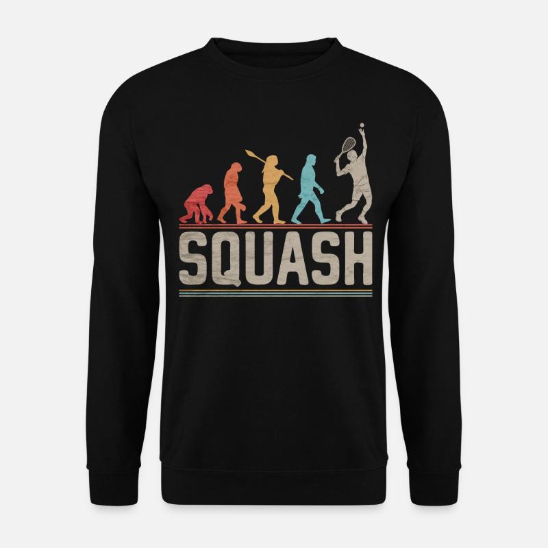 Squash Evolution - Squash Player Evolution - Unisex Pullover - Schwarz
