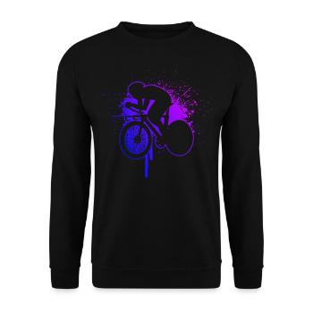 Road Bike Men's Road Cyclist Road Cycling - Unisex Sweatshirt - black - Front - Alina (178cm) & Michal (187cm)