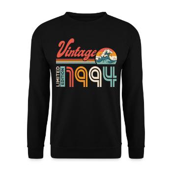 1994 Anniversaire Cadeau Né en 1994 - Sweat-shirt Unisexe - noir - Devant - Alina (178cm) & Michal (187cm)