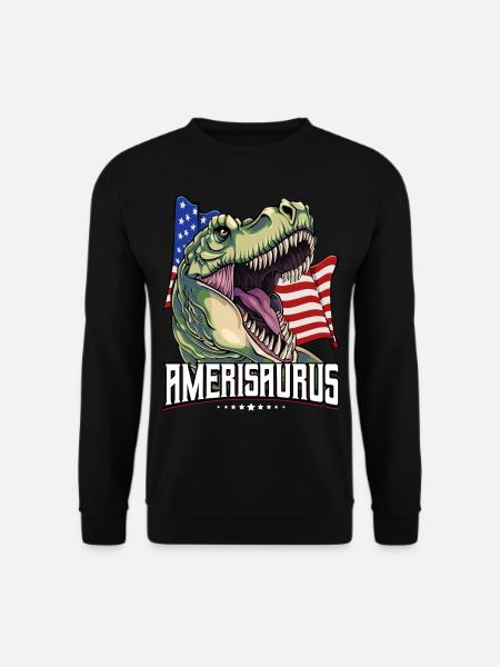 Amerisaurus USA America Flag 4 juillet - Sweat-shirt Unisexe - noir