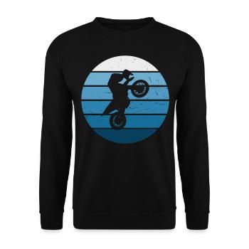 Dirt Bike Dirt Biker Dirt Bike Women Men - Unisex Sweatshirt - black - Front - Alina (178cm) & Michal (187cm)