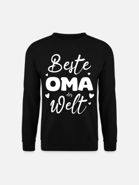 Beste Oma der Welt Herz - Unisex Pullover - Schwarz