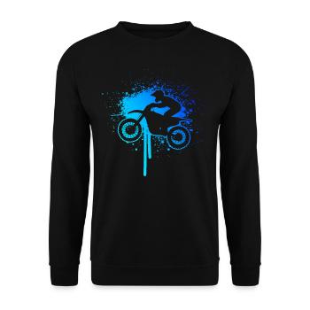 Motocross Dirt Biker Freestyle Motocross - Unisex Pullover - Schwarz - Vorne - Alina (178cm) & Michal (187cm)
