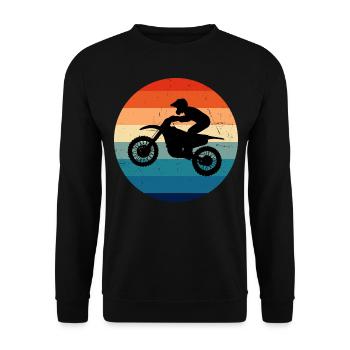 Men's Dirt Bike Dirt Bike Motocross Dirt Biker - Unisex Sweatshirt - black - Front - Alina (178cm) & Michal (187cm)
