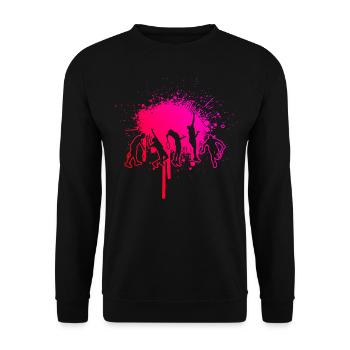 Tennis Hommes Tennis Jouer Joueurs de tennis Tennis s - Sweat-shirt Unisexe - noir - Devant - Alina (178cm) & Michal (187cm)