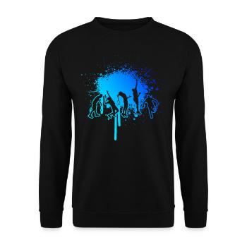 Tennis Tennis Player Playing Tennis Playing Tennis - Unisex Sweatshirt - black - Front - Alina (178cm) & Michal (187cm)