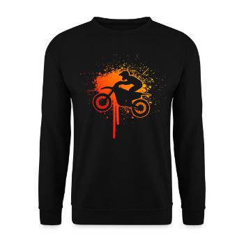 Women's Dirt Biker Dirt Bike Dirt Bike Supermoto - Unisex Sweatshirt - black - Front - Alina (178cm) & Michal (187cm)