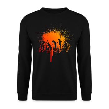 Joueur De Tennis Hommes Jouer Au Tennis Jouer Au Tennis - Sweat-shirt Unisexe - noir - Devant - Alina (178cm) & Michal (187cm)
