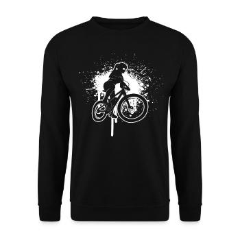 Cyclisme VTT Cycliste Homme - Sweat-shirt Unisexe - noir - Devant - Alina (178cm) & Michal (187cm)