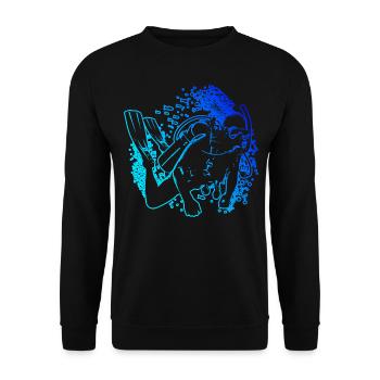 Plongée Libre Femmes Plongeuse Plongeuse Plongeuse Plongeuse - Sweat-shirt Unisexe - noir - Devant - Alina (178cm) & Michal (187cm)