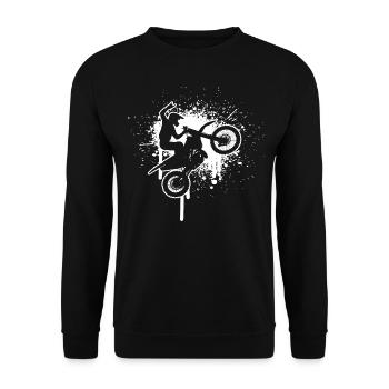 Freestyle Motocross Motocross Damen Supermoto - Unisex Pullover - Schwarz - Vorne - Alina (178cm) & Michal (187cm)