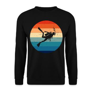 Men's Diving Free Dive Scuba Diving Scuba Diving - Unisex Sweatshirt - black - Front - Alina (178cm) & Michal (187cm)