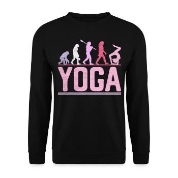 Evolution Yoga Frau Nice Fitness - Unisex Pullover - Schwarz - Vorne - Alina (178cm) & Michal (187cm)
