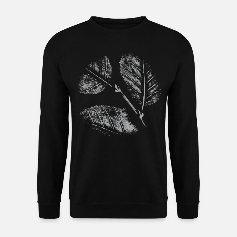 Blätter Muster - Unisex Pullover - Schwarz