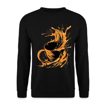 Coffee Coffee Cup Coffee Addict Coffee Drinker - Unisex Sweatshirt - black - Front - Alina (178cm) & Michal (187cm)