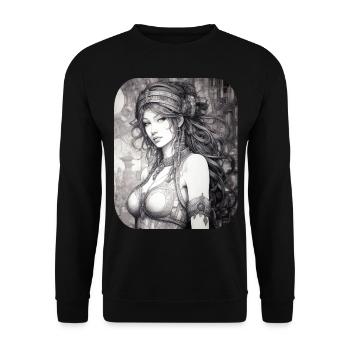 Beauté mystique - Sweat-shirt Unisexe - noir - Devant - Alina (178cm) & Michal (187cm)