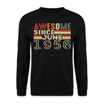June 1956 Original 1956 Jubilee 1956 June 1956 - Unisex Sweatshirt - black - Front - Alina (178cm) & Michal (187cm)