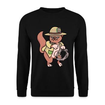 Chat Wild West Cowboy Ranch Lasso Hippie - Sweat-shirt Unisexe - noir - Devant - Alina (178cm) & Michal (187cm)
