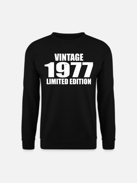 Vintage 1977 Geburtstag 1977 - Retro 1977 - Unisex Pullover - Schwarz