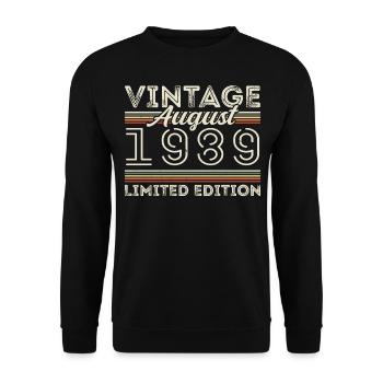 August 1989 Legend since August 1989 Vintage 1989 - Unisex Sweatshirt - black - Front - Alina (178cm) & Michal (187cm)