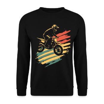 Motocross Vintage Moto de motocross - Sweat-shirt Unisexe - noir - Devant - Alina (178cm) & Michal (187cm)