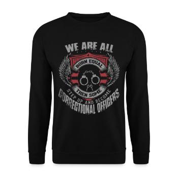 Correctional Officer Pride - Unisex Sweatshirt - black - Front - Alina (178cm) & Michal (187cm)